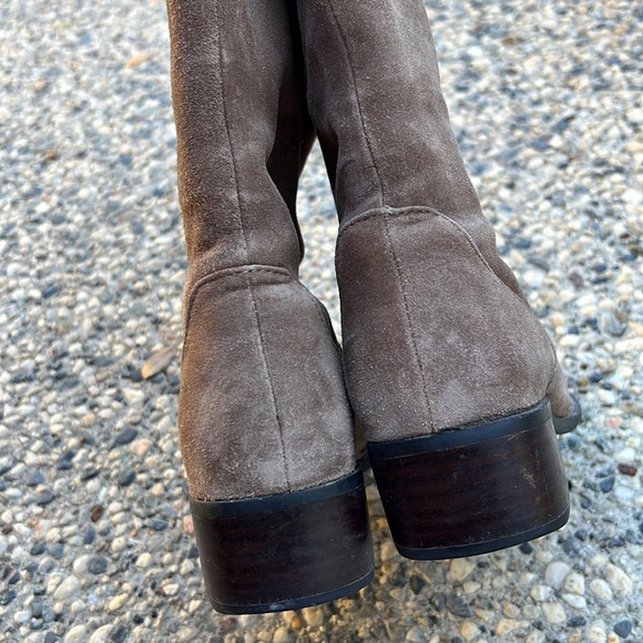 Born Brown Block Heel Suede Knee High Boots - Picture 9 of 14